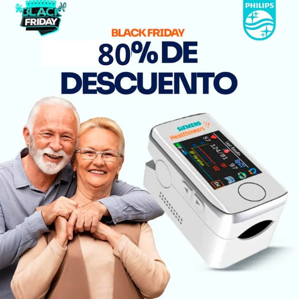 Promoción Por Black Friday 80% de descuento - Oxímetro Multifuncional 3 en 1: Oxígeno en Sangre, Pulso y Presión + Envío Gratis.